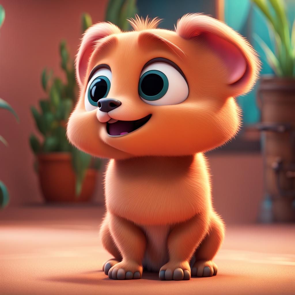 Cute Animals in 3D Digital Art Style