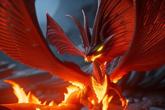 Fiery D&D Elemental in Sharp Focus