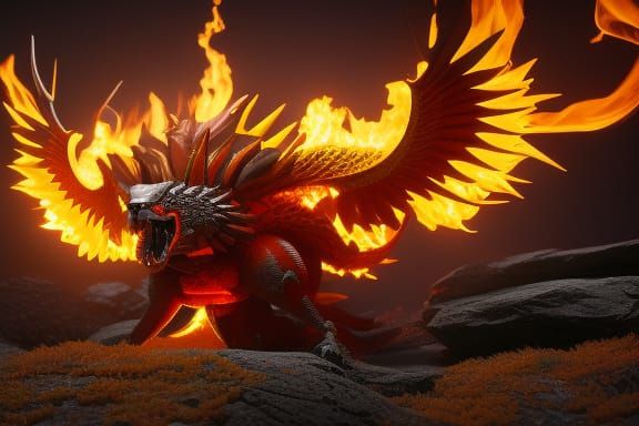 D&D Fire Elemental in Octane Render