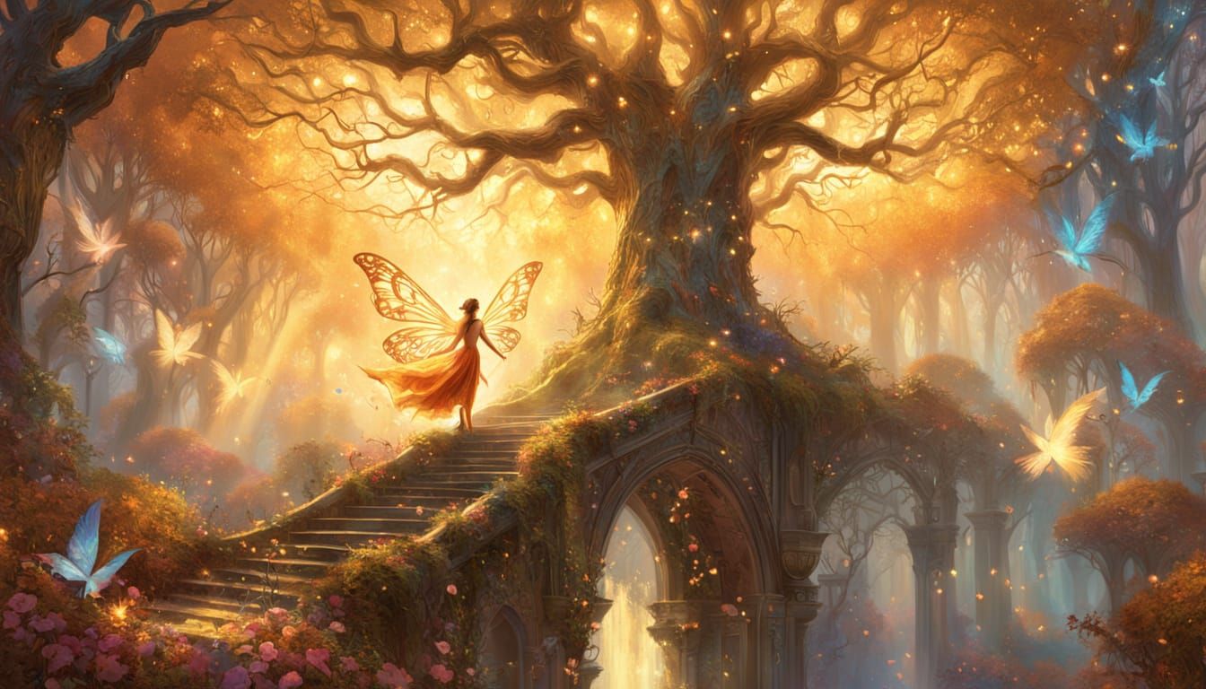 Regal Fairy in Golden Light