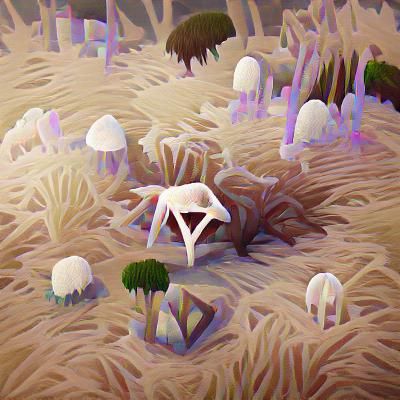 Beautiful Low Poly Mycelium Render