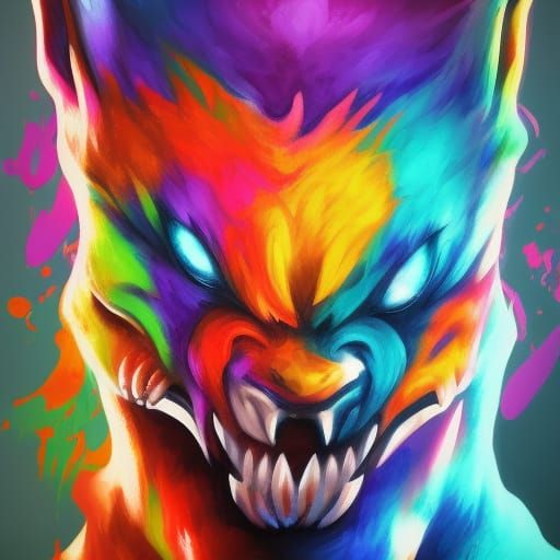 Hyperrealistic Beast Concept Art with Dramatic Lighting
