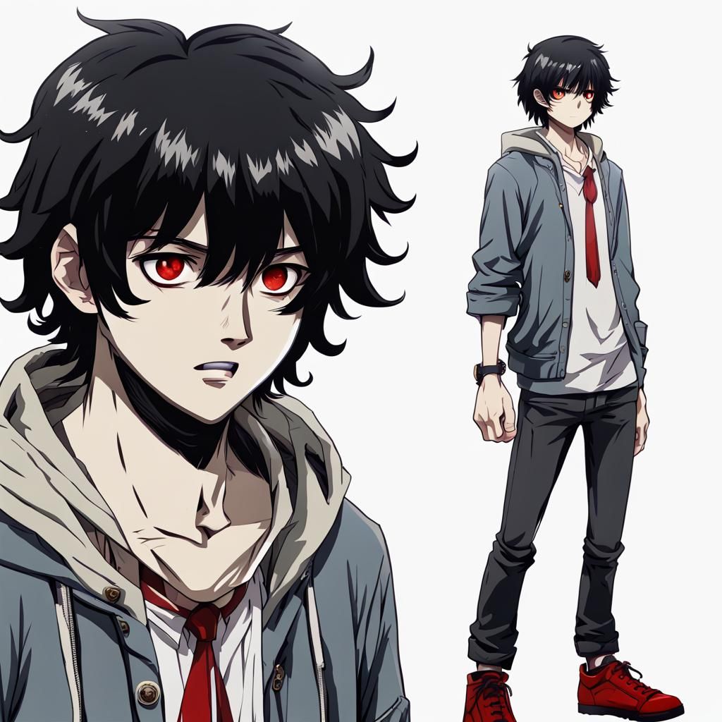 Teenage Werewolf Boy in Anime Style