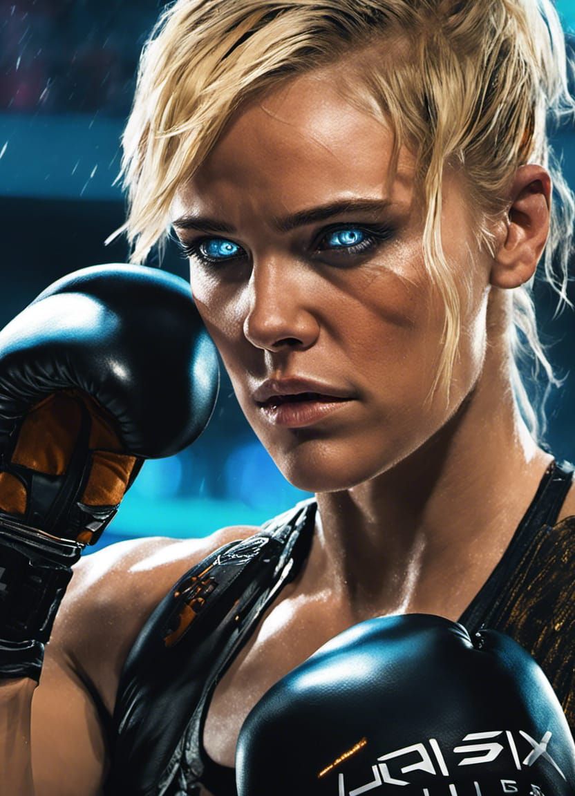 Cyberpunk Holly Holm: Futuristic Vision in the Ring
