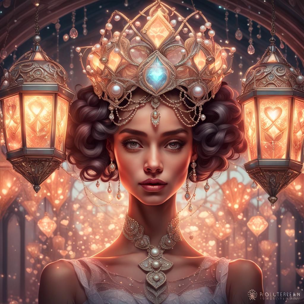 Artsy zentangle ballerina Victorian queen