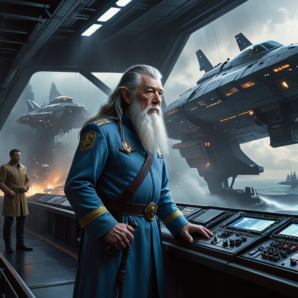 Gandalf Reimagined as Starfleet Officer in Comic Book Art