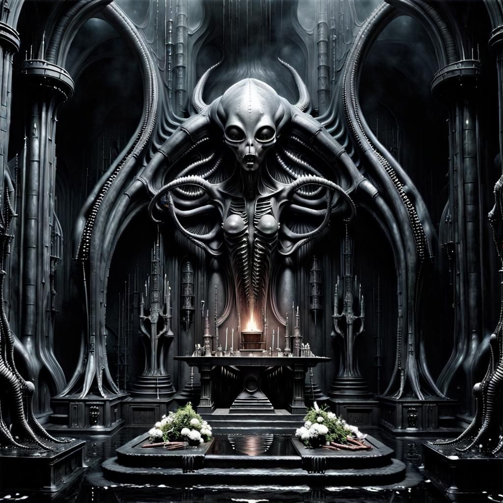 Altar in an alien-cathedral