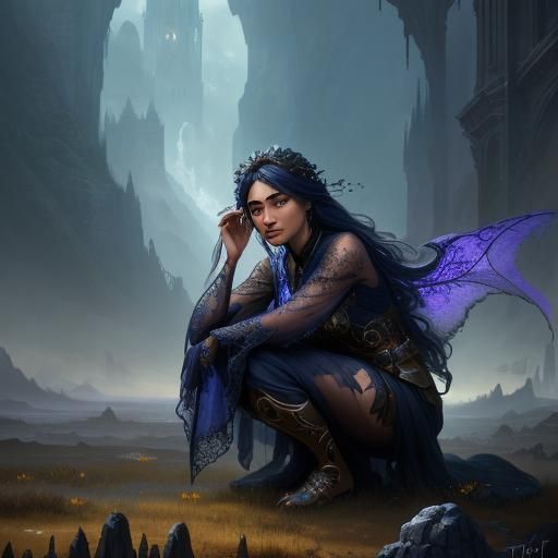 Woman in Sheer Cloth: Fantasy Concept Art