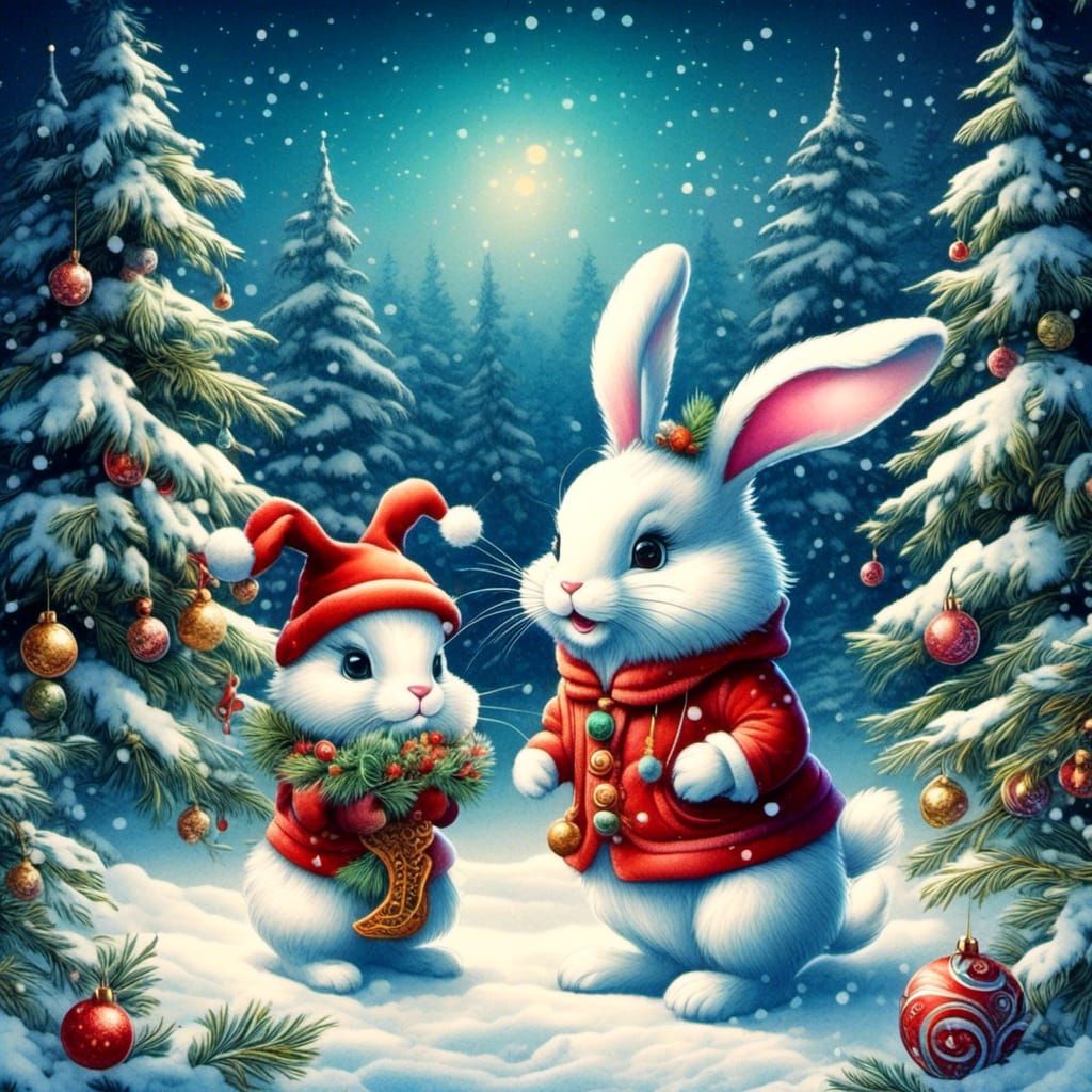 Christmas bunnies