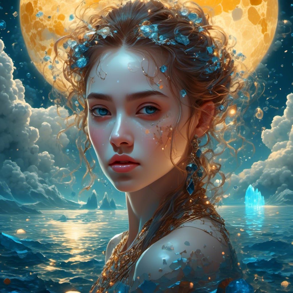 Beautiful woman an the sea