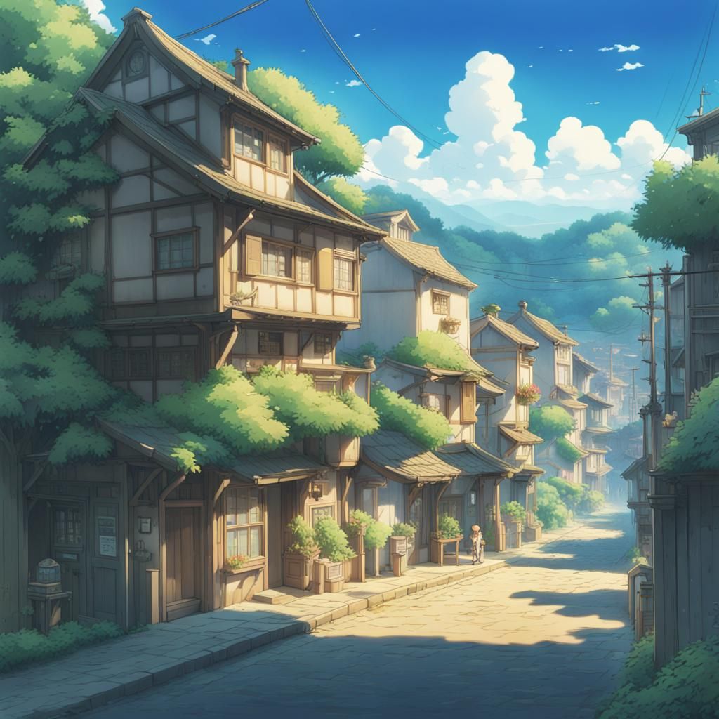 Fairy Town in Anime Key Visual Style