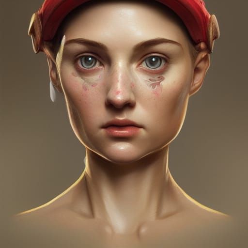 Wooden Doll Superhero Portrait in 8k Resolution