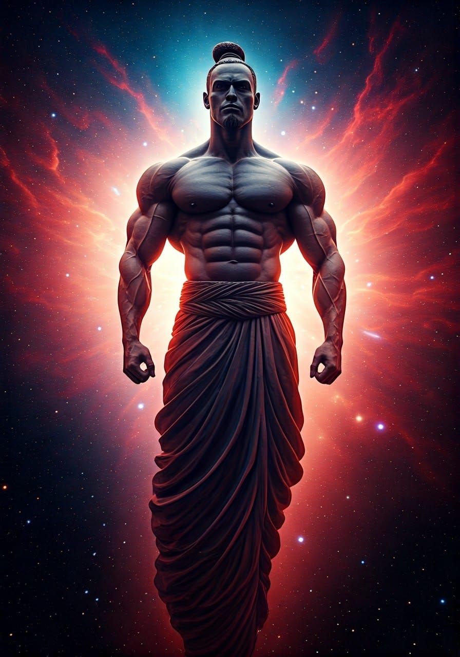 Cosmic Genie in a Swirling Galaxy Portrait