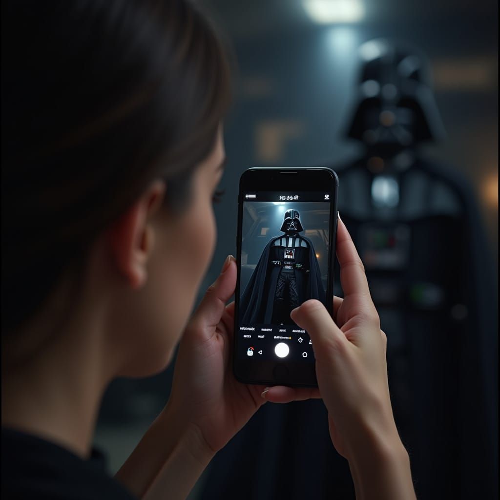 Rebel Photographer Captures Darth Vader on Phone