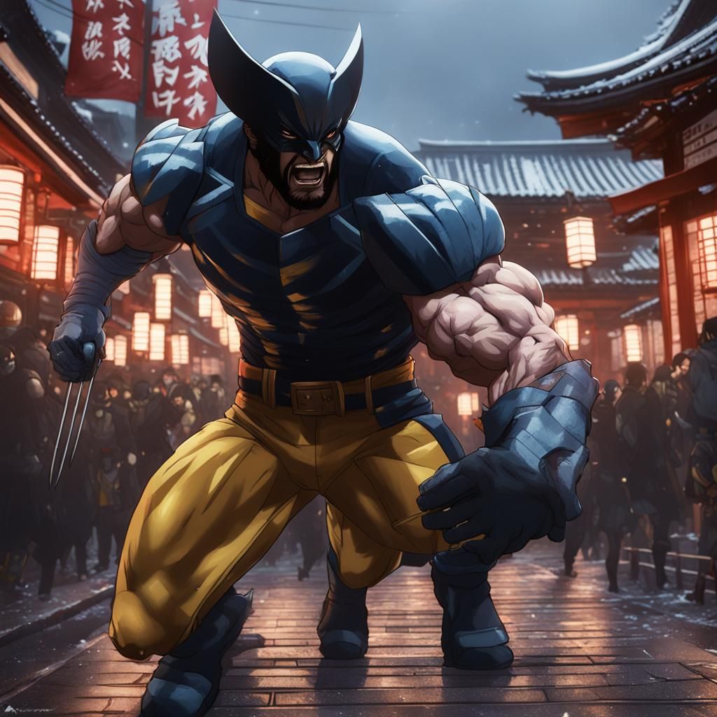 Wolverine Saves World in Asakusa: 3D Anime Art