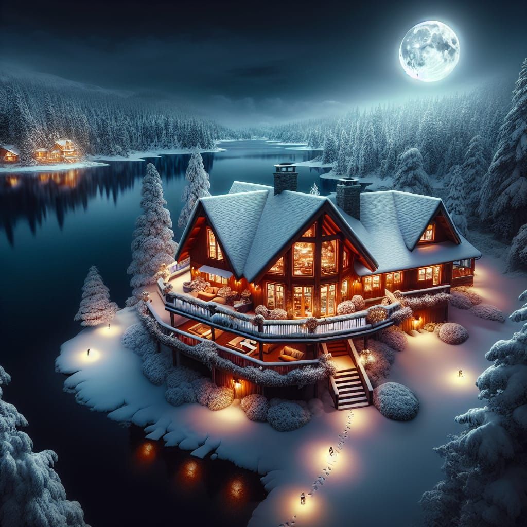 Cozy Winter Home by Lake in Pacific Northwest