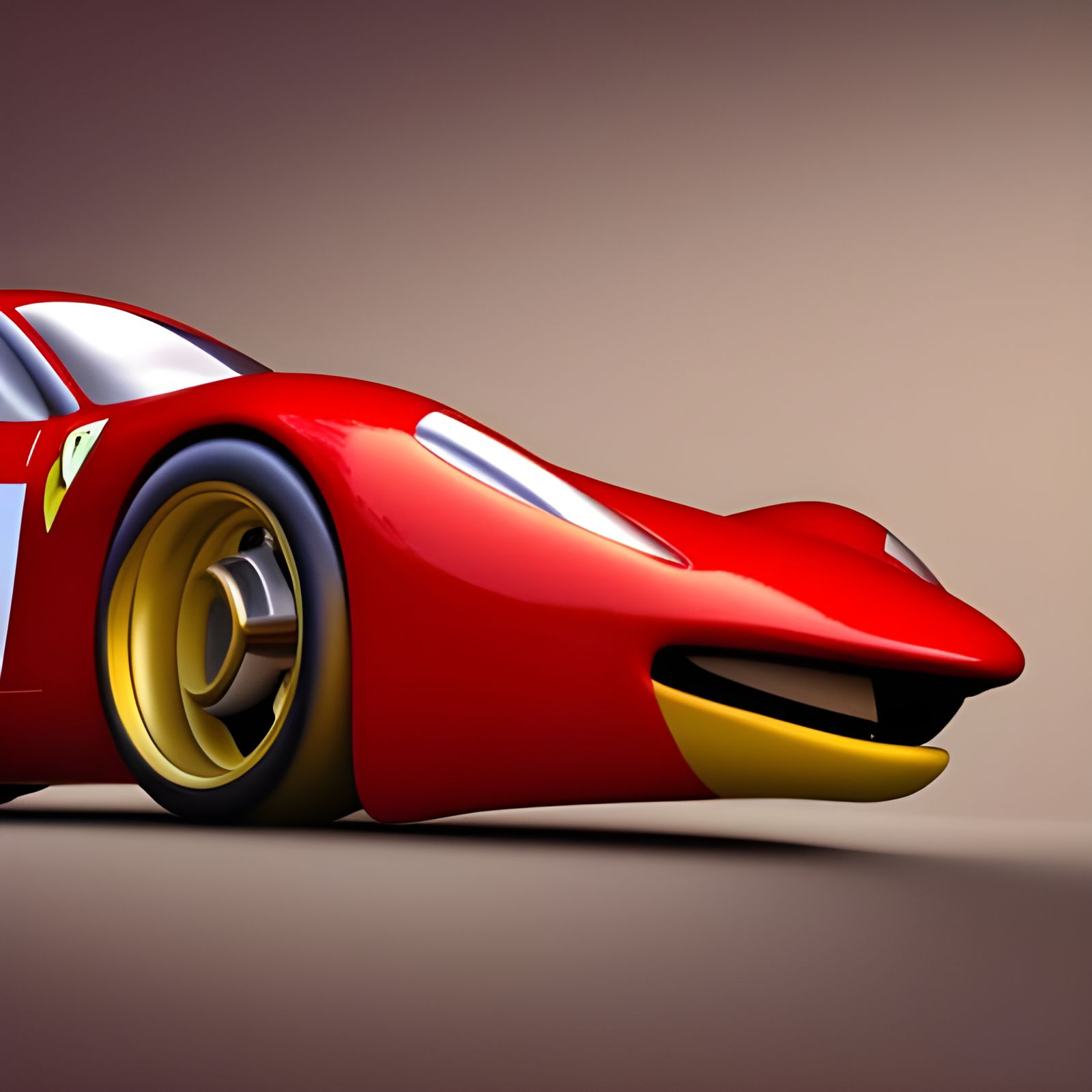 Lizard Ferrari: Pixar-Style 3D Digital Art
