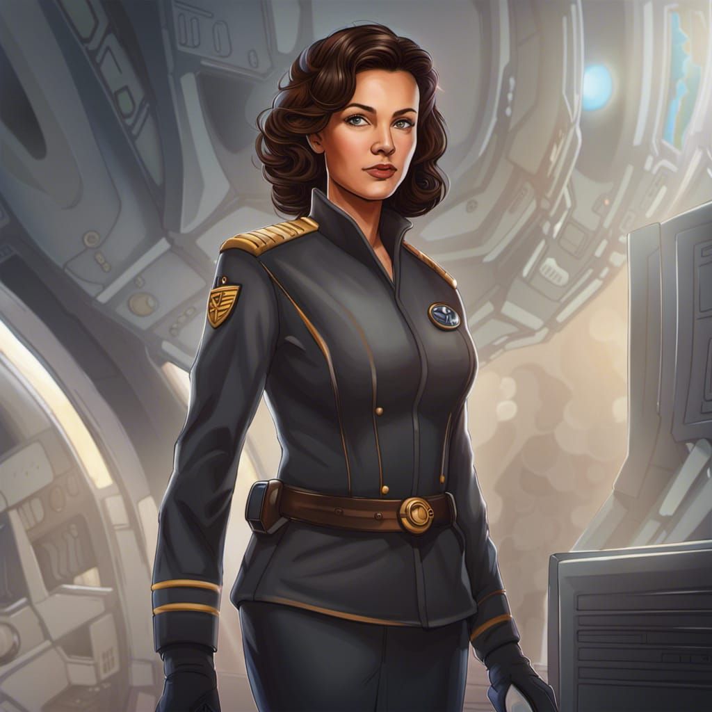 Star Navy Lieutenant Portrait in 22nd Century Uniform