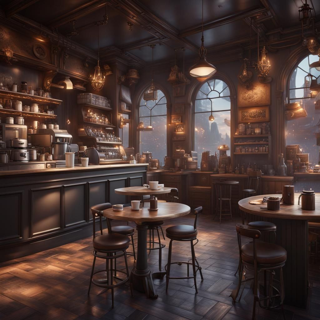 Fantastical Coffee Shop Concept Art