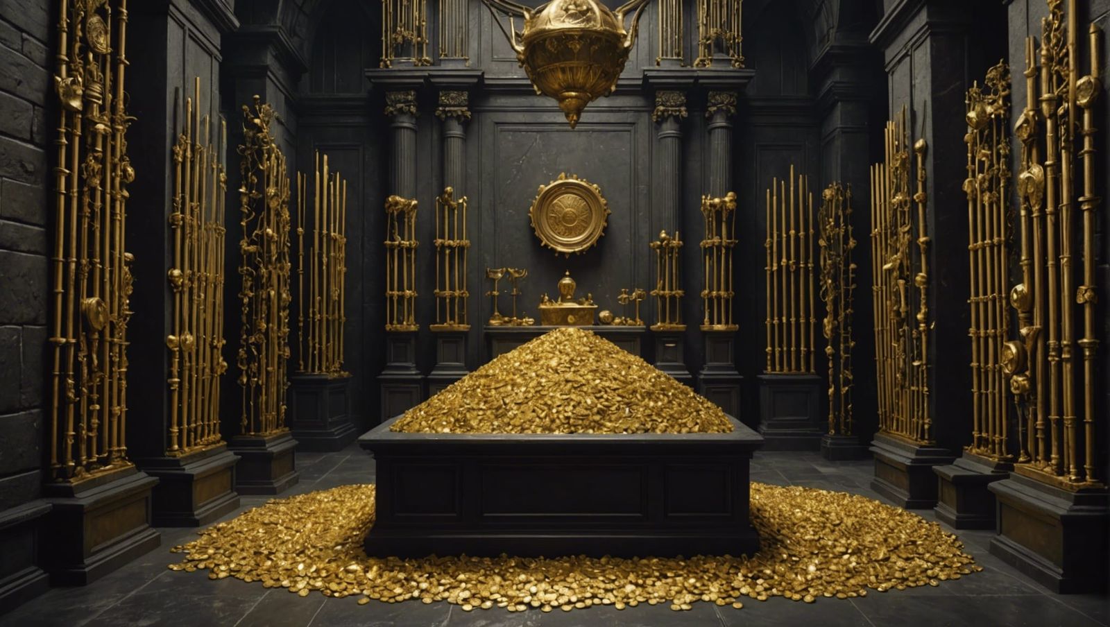 Gringotts Vault Filled with Gold and Treasures