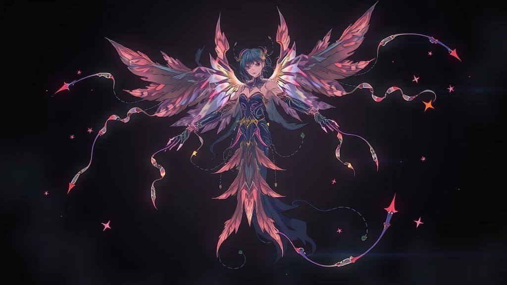 Mysterious Figure in Dark Cosmic Landscape