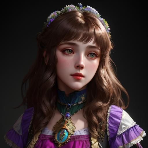 Maude Fealy Portrait in Art Nouveau Style