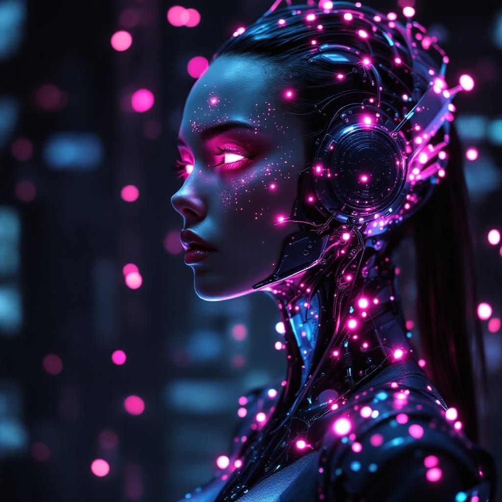 Cybernetic Spy in Whimsical Retro-Futuristic Setting