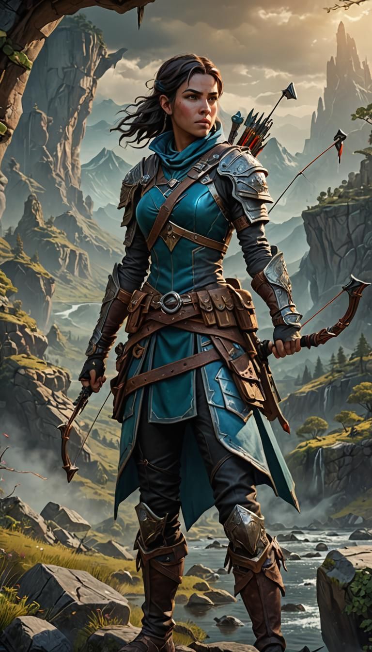 Female Ranger Horizon Walker: Fantasy Art
