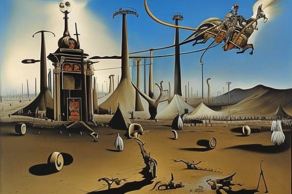 Surreal Post-Apocalyptic Circus Inspired by Salvador Dali