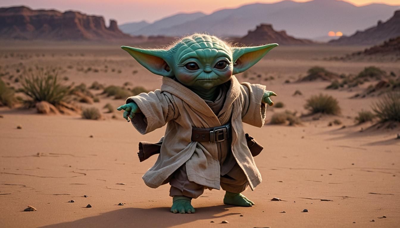 Desert Dance-Off at Sunset