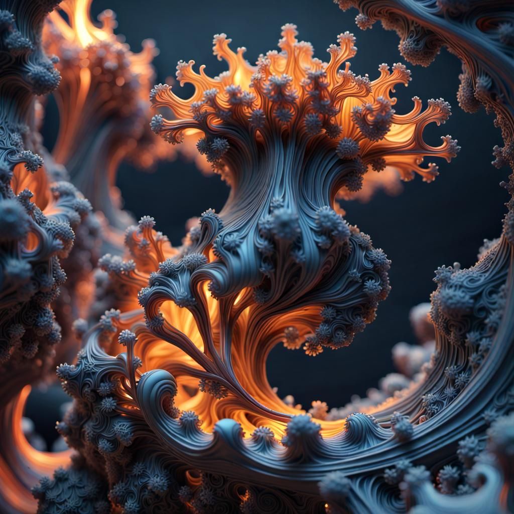 Intricate 3D Fractal Sculpture in High Resolution