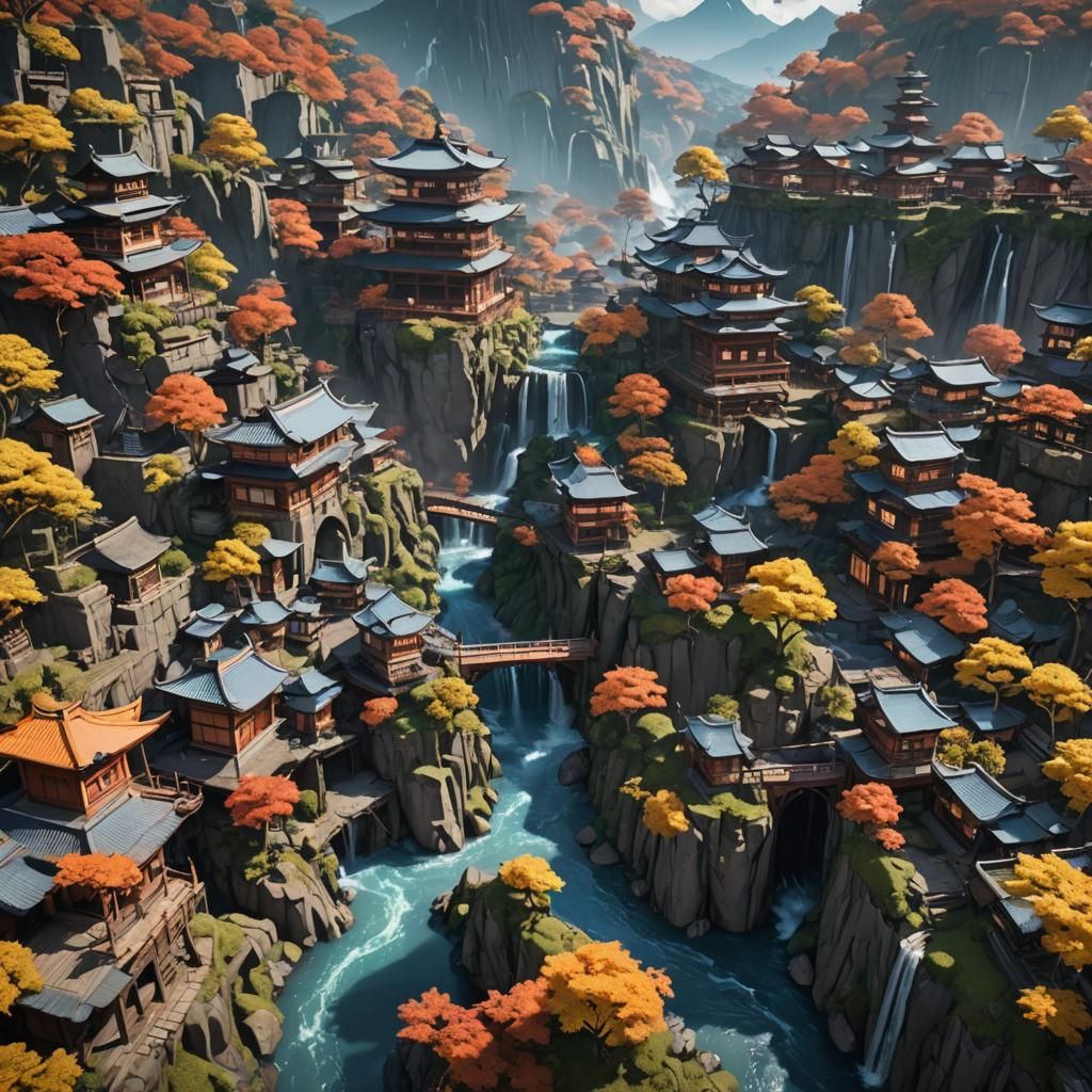 Detailed Naruto Character Concept Art in 8K