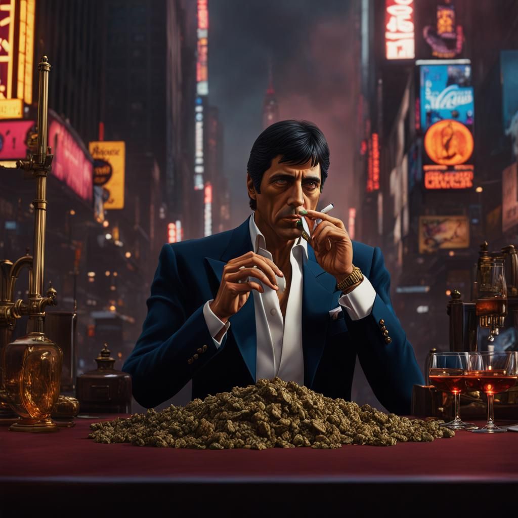 Tony Montana Smoking Hash Rosin in New York