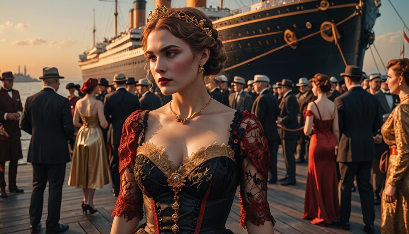 Rich lady ready for Titanic