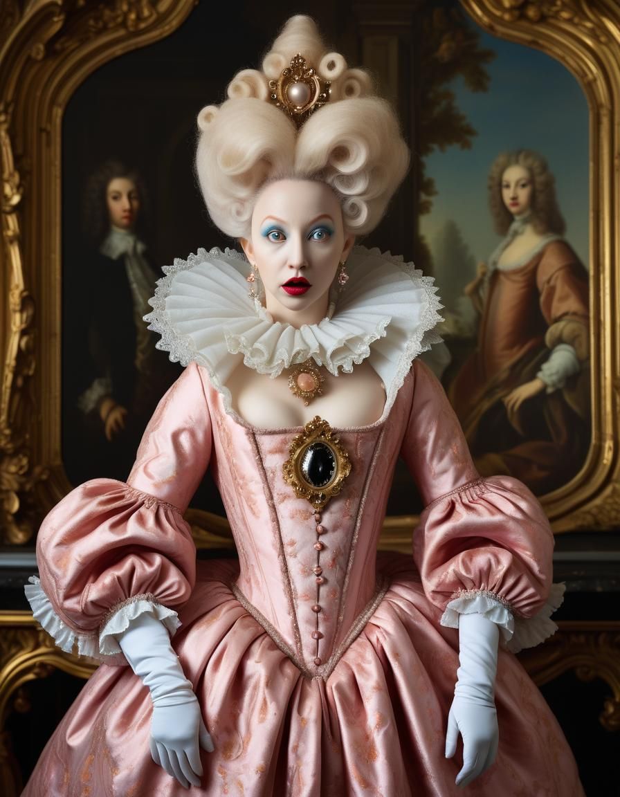 Alien Figure in Baroque Style