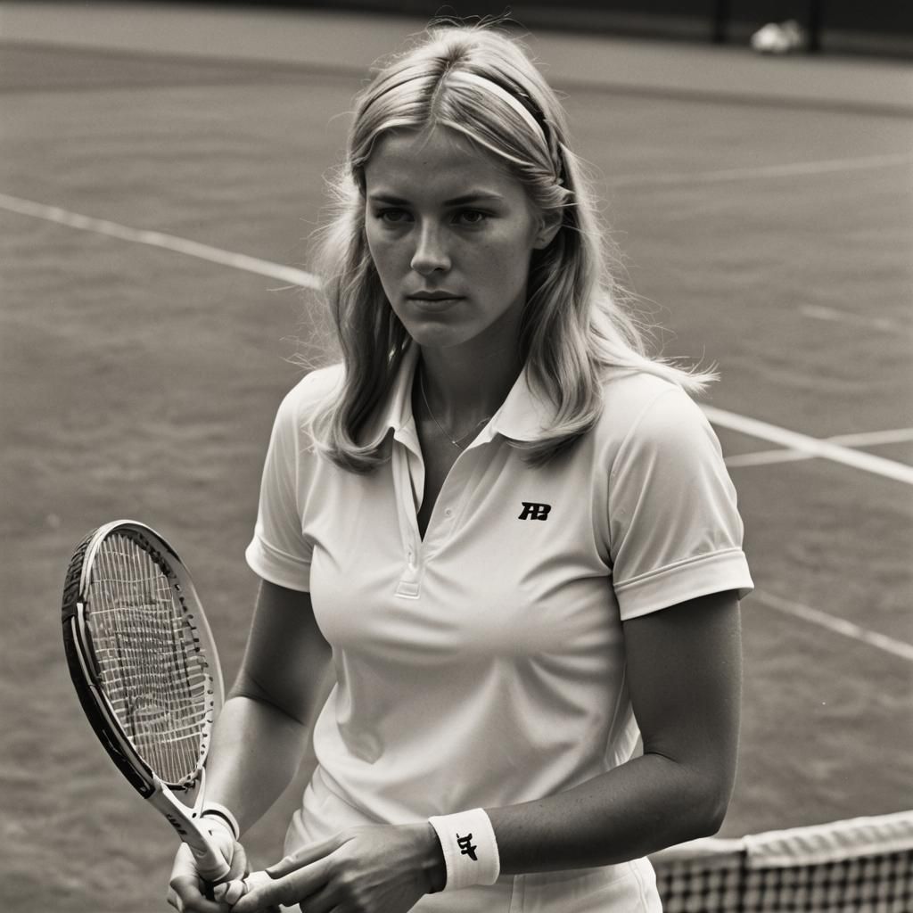 1970s Tennis Star: AI Generated Portrait