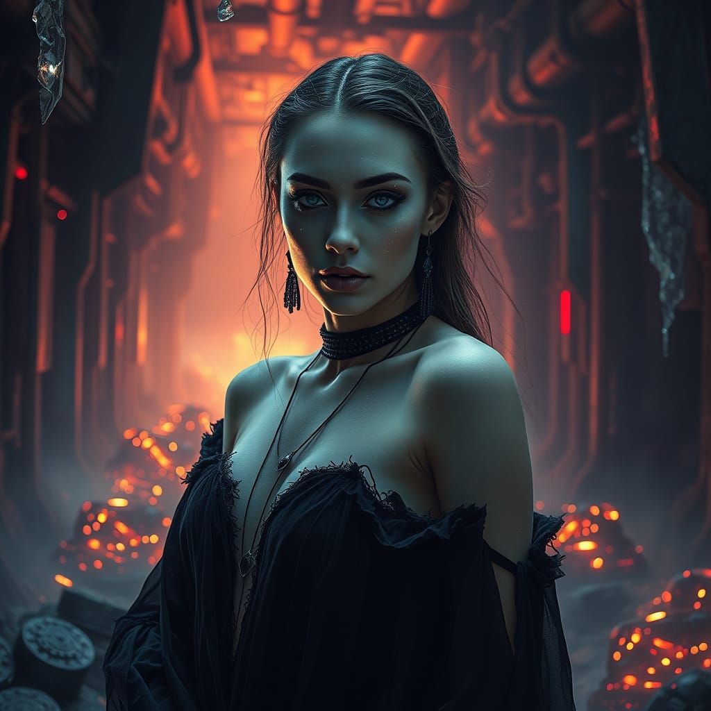 Gothic Goddess in a Cosmic Underworld