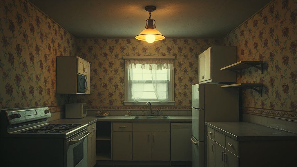 Melancholic Kitchen Inspired by Retro Art Styles