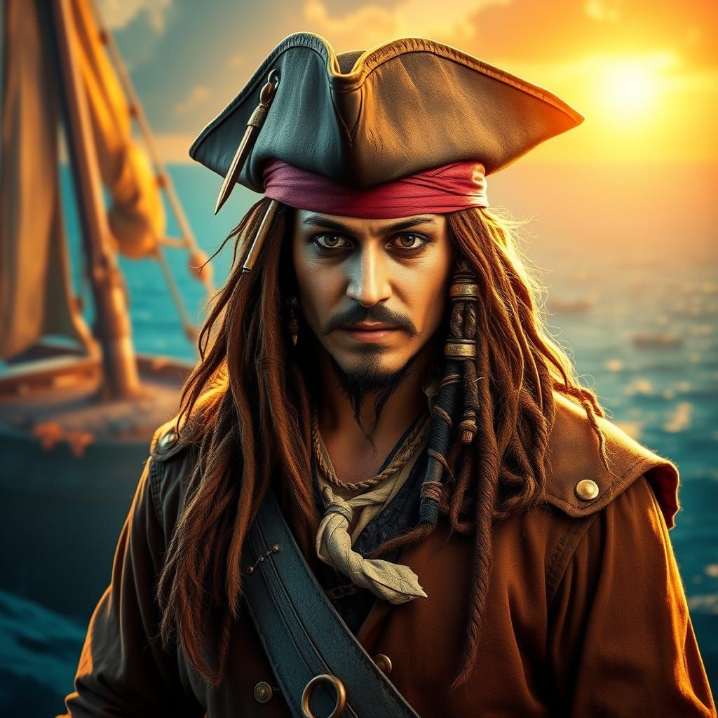 Pirate Captain in Tropical Paradise