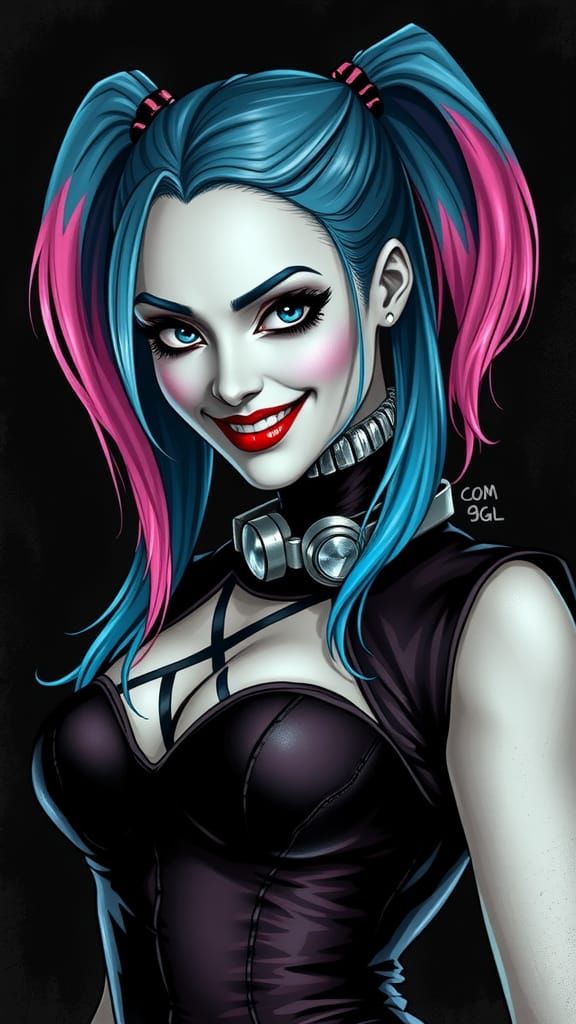 Harley Quinn in Sin City Comic Style