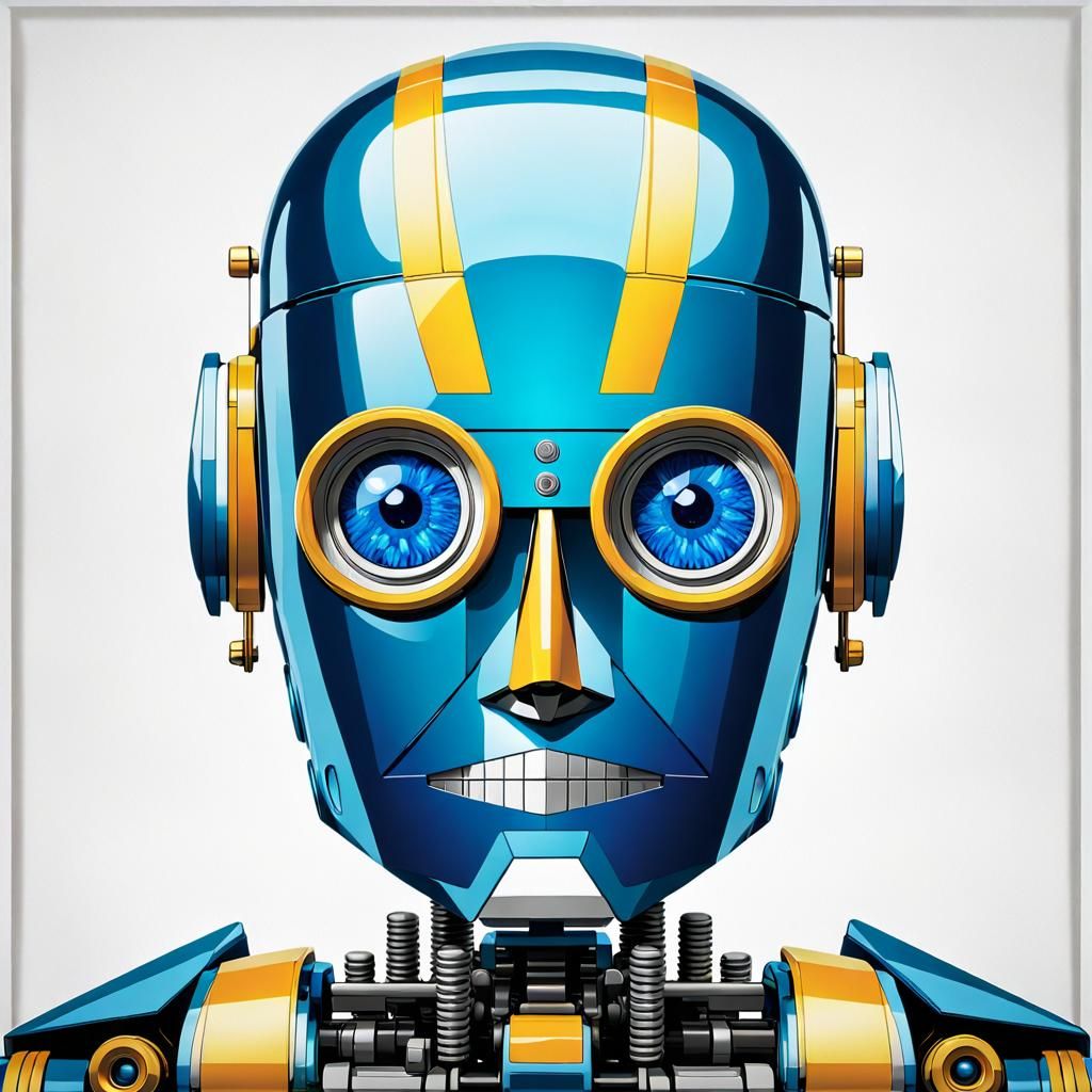 Pop Art Advertising Poster for a Vintage Robot