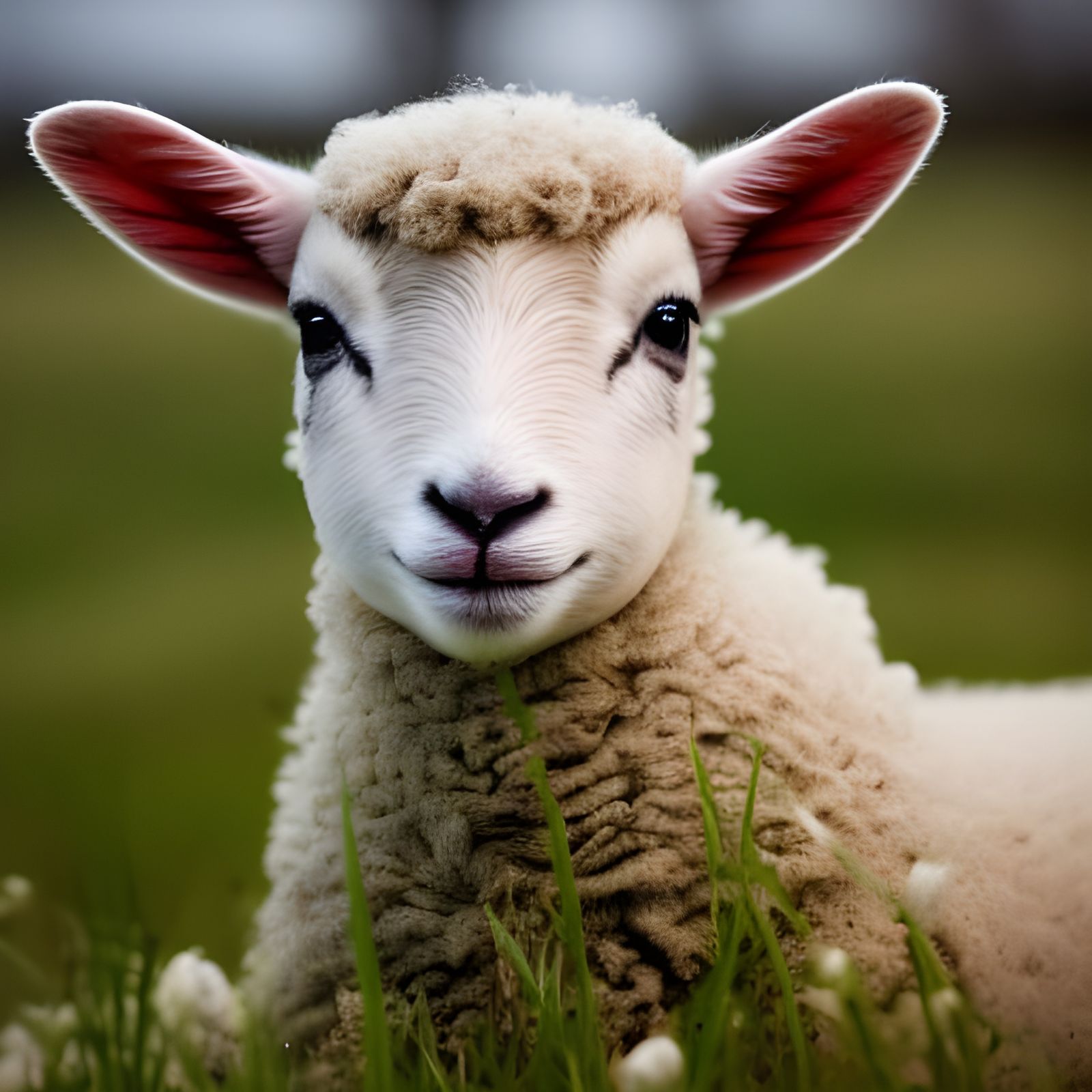Adorable Lamb in Natural Light, Professional Photography