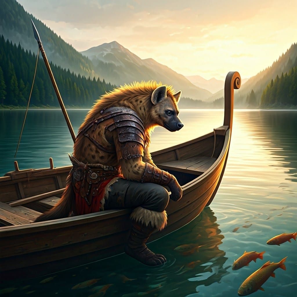 A Gnoll goes fishing