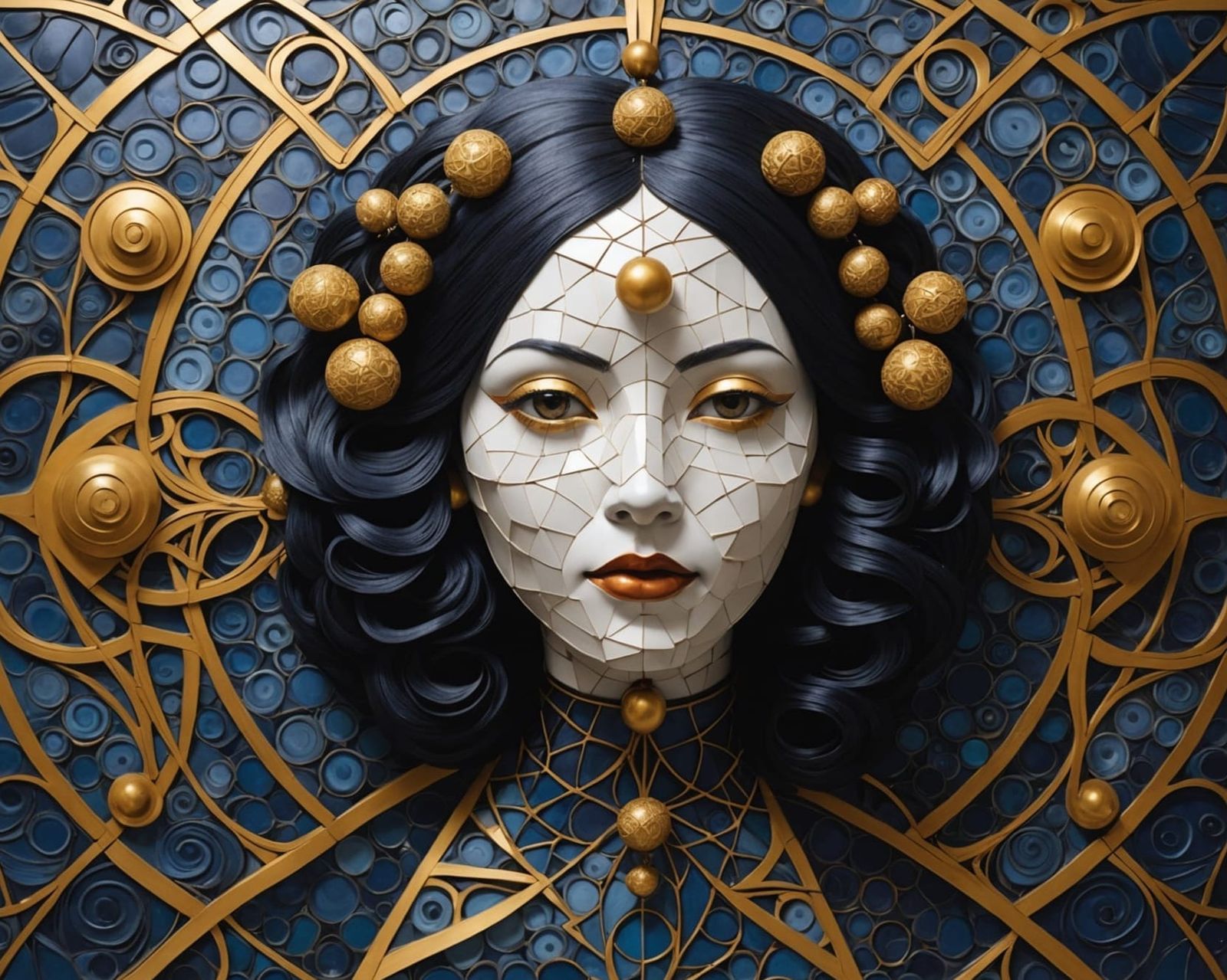 Anthropomorphic Textile Creature with Temari Ball