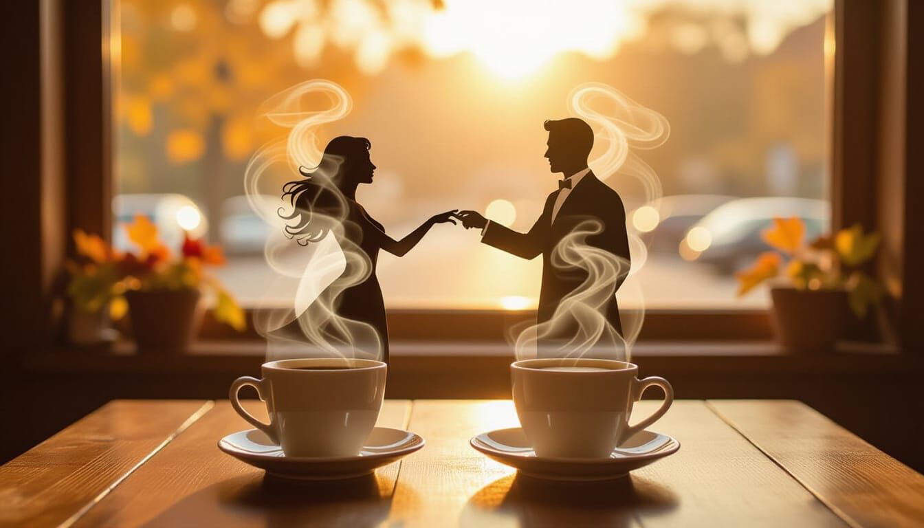Coffee Steam Waltz in Autumn Light