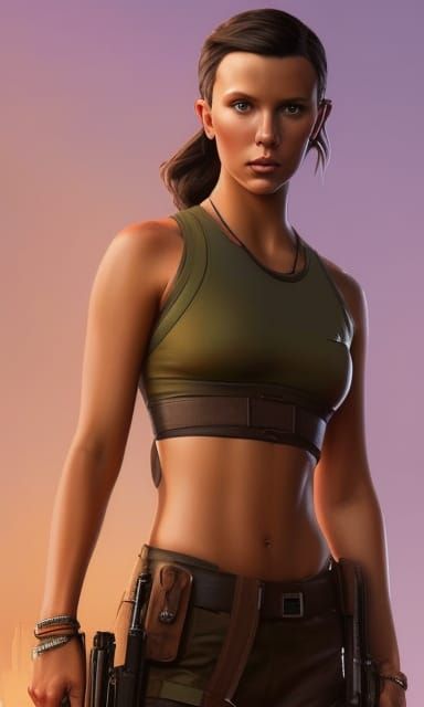 Millie Bobby Brown as Lara Croft 10