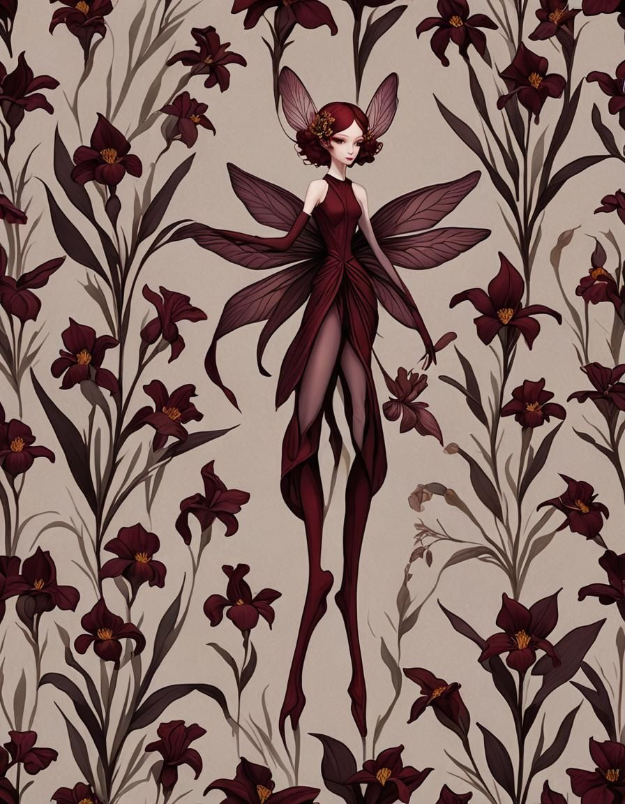 Minimalist iris fairy