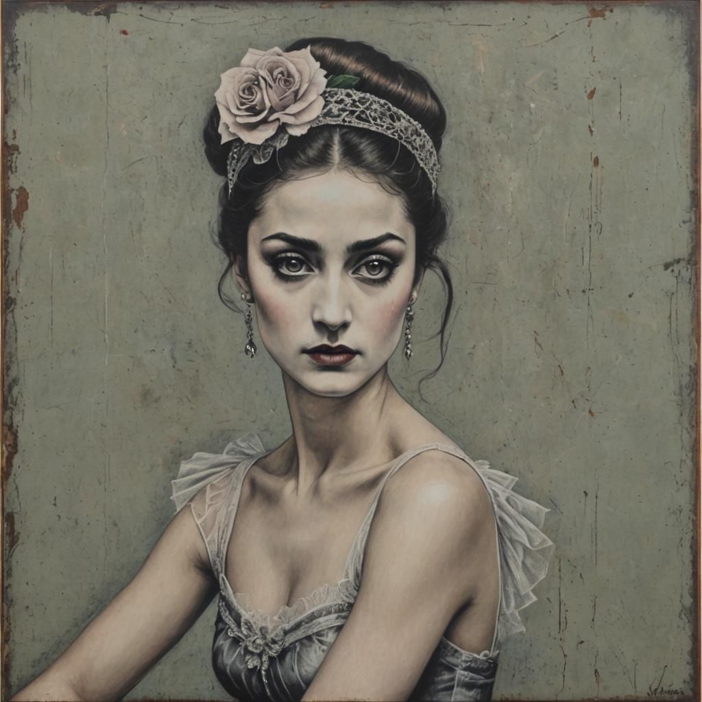 portrait, ballerina, fornasetti, avant-garde, memento mori, ...