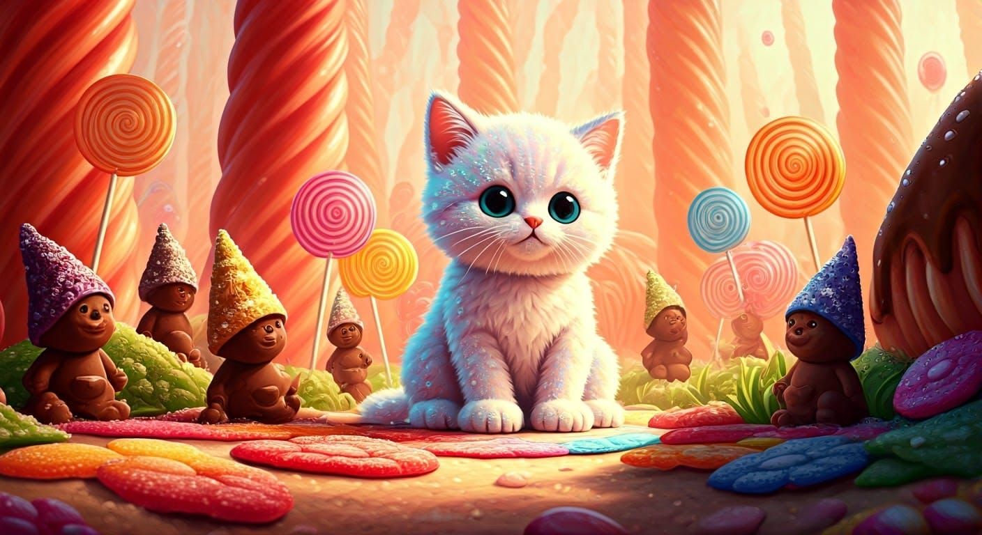 Chocolate Garden Gnomes in Candy Land