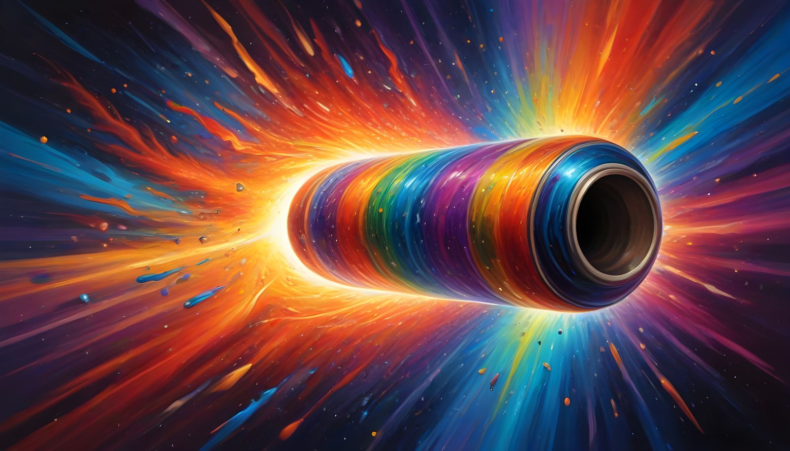 Vibrant Rainbow Vortex Racing Car